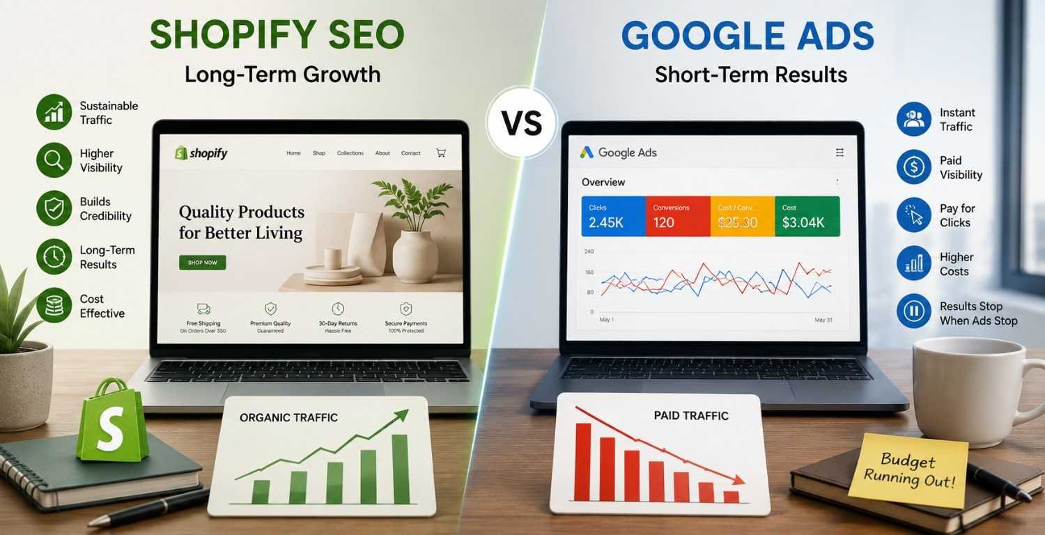 Shopify Website SEO vs Google Ads